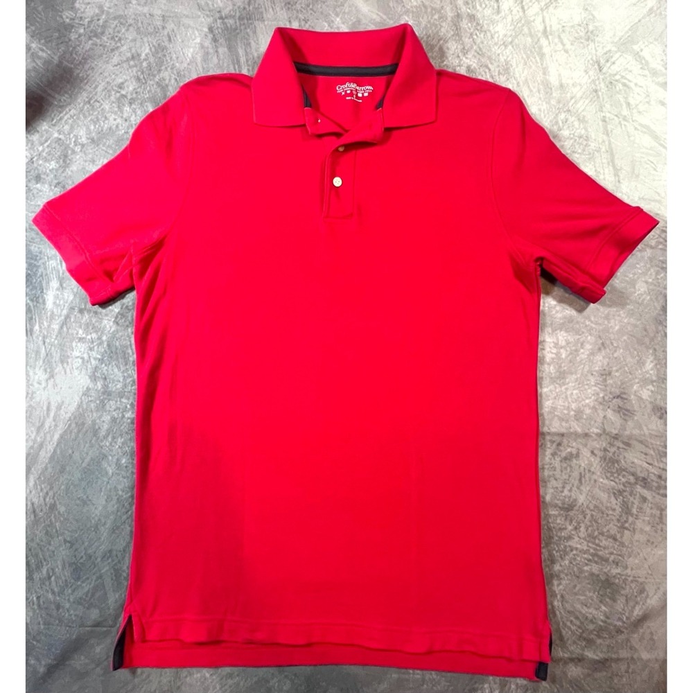 Croft & Barrow True Comfort Polo Shirt Mens S Red Cotton Pique Short Sleeve Tee